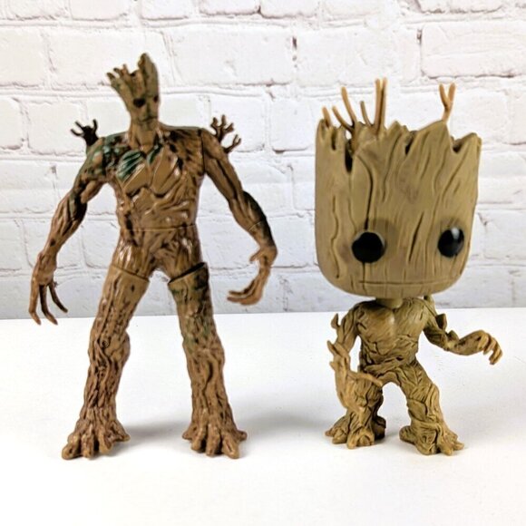 Groot Figurine 2pk - Funko Pop! Bobblehead + Action Figure - Picture 1 of 7